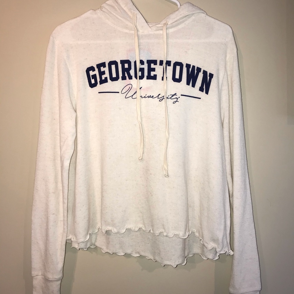 Georgetown University Cream Hoodie